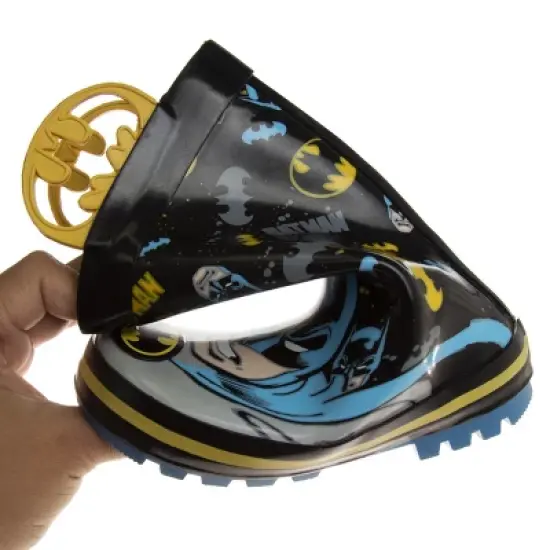 Batman Rubber Rainboots - Waterproof Lightweight Easy On with Easy Pull Handles (sizes 7-1 Toddler / Little Kid / Big Kid) image {3}