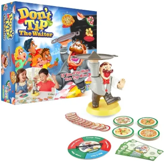 Game Zone Don&rsquo;t Tip the Waiter - Test Your Skills in This Hilarious Stacking and Balancing Game - Family Game Night Must-Have for 2-4 Players Ages 4+ image {1}