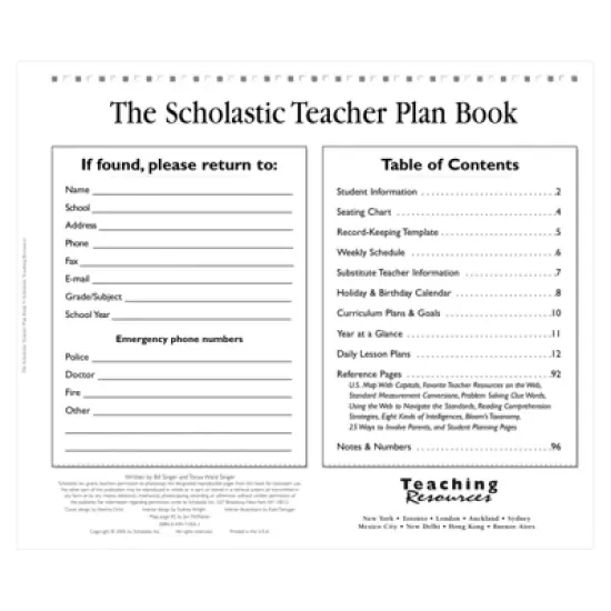 Scholastic The Scholastic Teacher Plan Book image {1}