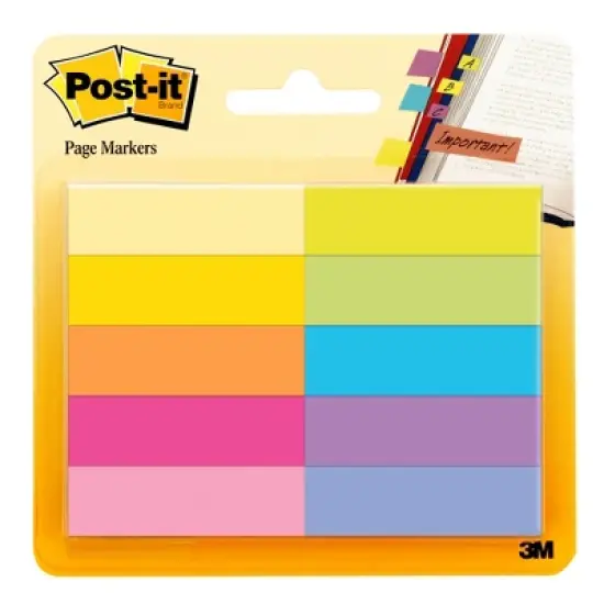 Post-it&reg; Page Markers, 50 Sheets/Pad, 10 Pads/Pack, 3 Packs image {1}