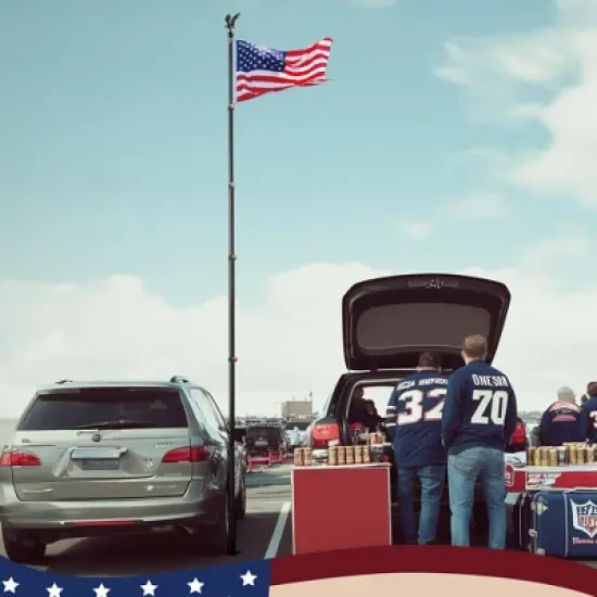 Yescom upgraded 20 Ft Telescopic Aluminum Lightweight Flag Pole Kit with Eagle & Ball Topper Outdoor Yard Residential Black image {7}