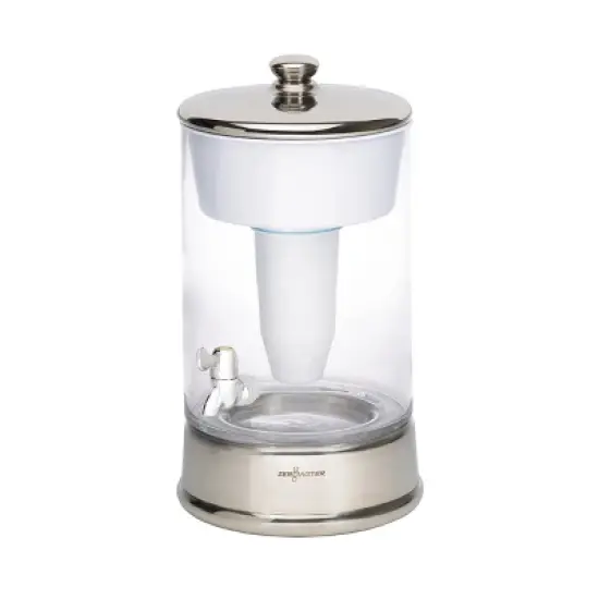 ZeroWater 40 Cup Glass Water Pitcher with Ready-Pour + Free Water Quality Meter image {10}