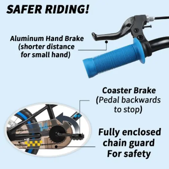 Itopfox Kids BMX Style Bike for Boys & Girls Ages 2-7, Toddler Bicycle with Training Wheels & Coaster Brake, Multiple Colors image {2}