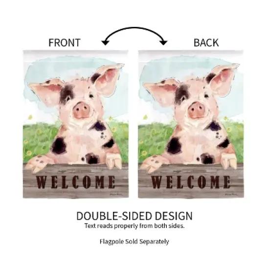 Spotted Pig Garden Suede Flag image {2}