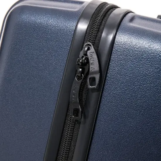 InUSA Drip Lightweight Hardside Large Checked Spinner Suitcase - Blue image {13}