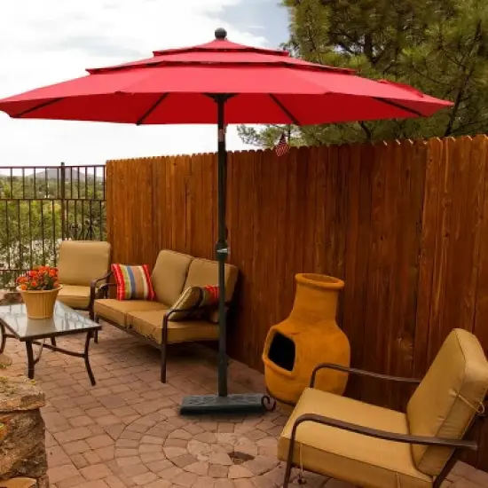 Aoodor Garden Market Umbrella - Outdoor Patio Umbrella Round image {4}