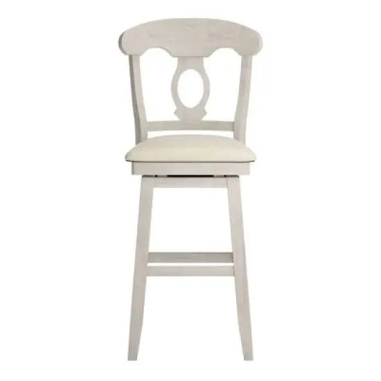29" South Hill Napoleon Back Wood Swivel Height Barstool - Inspire Q image {1}