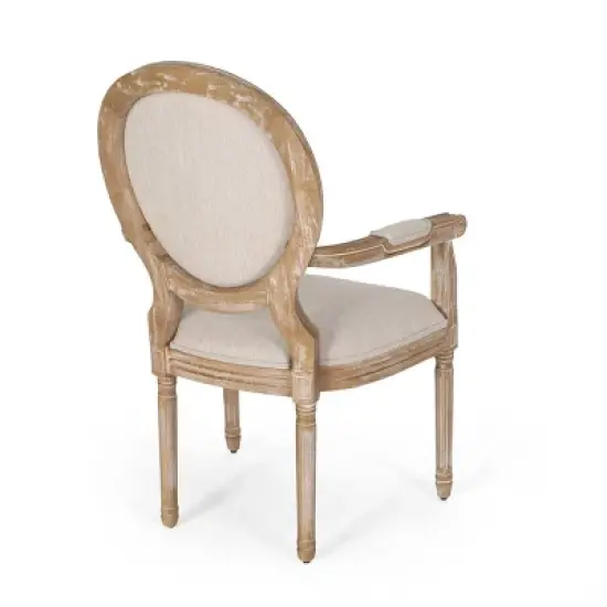 Set of 2 Judith French Country Wood Upholstered Dining Chairs - Christopher Knight Home image {3}