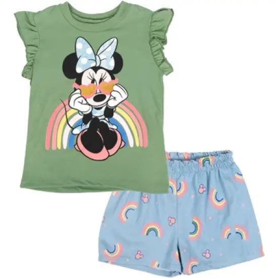 Disney Minnie Mouse Baby Girls T-Shirt and Shorts Outfit Set Infant to Toddler image {9}