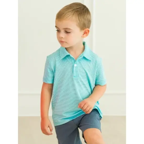 RuggedButts Toddler Boys Knit Short Sleeve Performance Polo image {2}