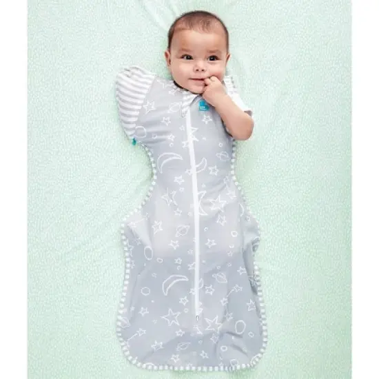 Love to Dream Swaddle Wrap - Moon and Stars Gray image {2}