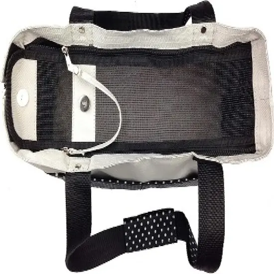 Pet Life Fashion Tote Spotted Pet Carrier White-M image {2}
