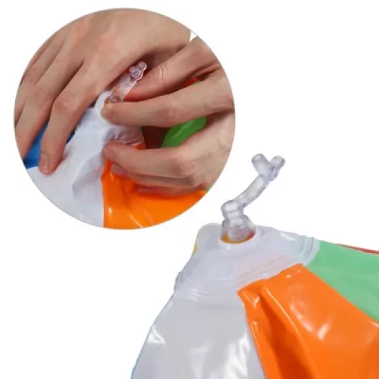 Garvee Inflatable Beach Balls for Kids Pool Toys, Rainbow Color Summer Water Toy Indoor Outdoor Fun Play Game Activities image {5}