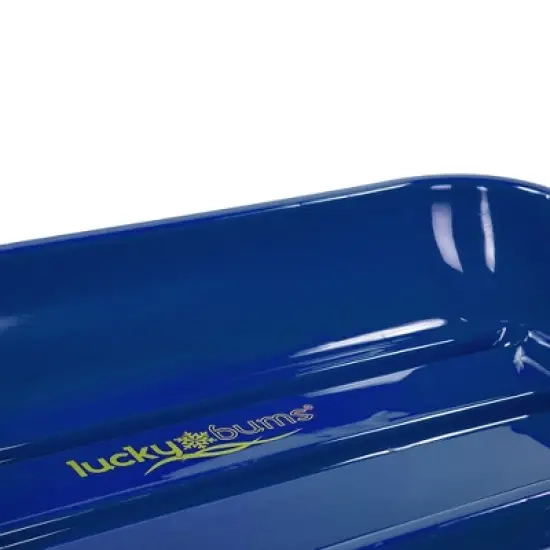 Lucky Bums Kids 48 Inch Single Person Plastic Snow Toboggan Sled for All Winter Conditions with Pull Rope for Children Ages 8 to 15, Blue (2 Pack) image {4}