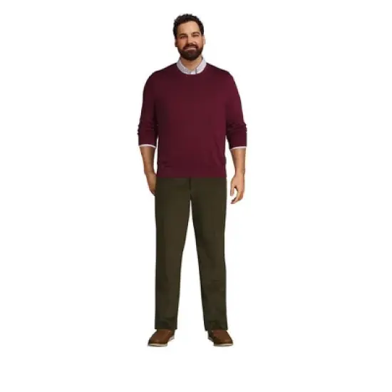 Lands' End Men's Fine Gauge Supima Cotton Crewneck Sweater image {2}