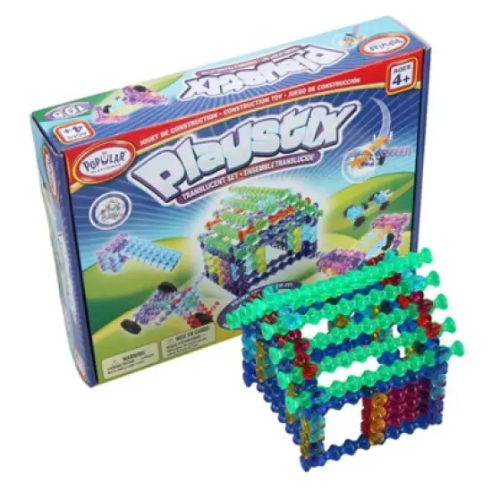 Popular Playthings Playstix 105-Piece Translucent Set image {1}