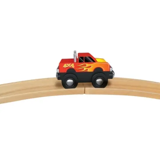 MasterPieces Monster Truck Wooden Toy Train Engine For Kids image {3}