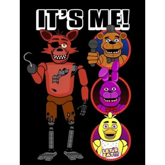 Five Nights at Freddy's It's Me Foxy and Friends Boy's Black T-shirt image {1}
