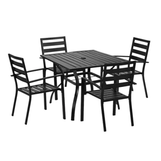 Patio Steel Square 4-Person Dining Set image {6}