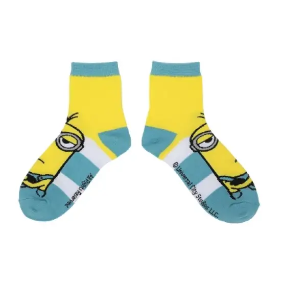 Minions Adult Quarter Crew Socks - 3-Pack of Playful Despicable Delights! image {2}