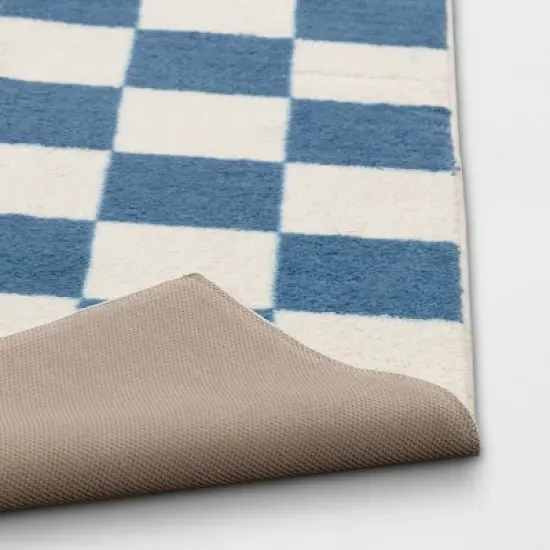 Area Kids' Rug Checker Blue - Pillowfort&trade; image {3}