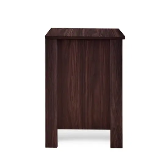 Olimont Contemporary 2 Drawer Nightstand Walnut - Christopher Knight Home image {4}