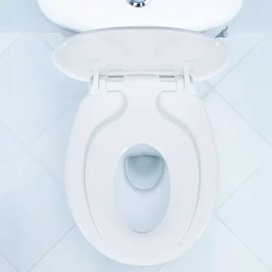 Toddlers & Adult Round Toilet Seat with Built-in Potty Training Seat Slow-Close image {3}