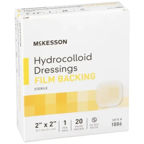 McKesson Hydrocolloid Dressing, Film, 2 x 2 in, 20 Count, 1 Pack image {4}