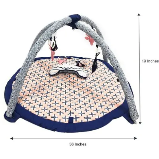 Bacati - Baby Activity Gyms & Playmats (Emma Coral/Navy) image {3}