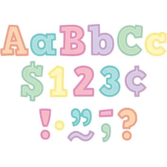 Teacher Created Resources&reg; Pastel Pop Bold Block 4" letters Combo Pack, Pack of 230 image {1}