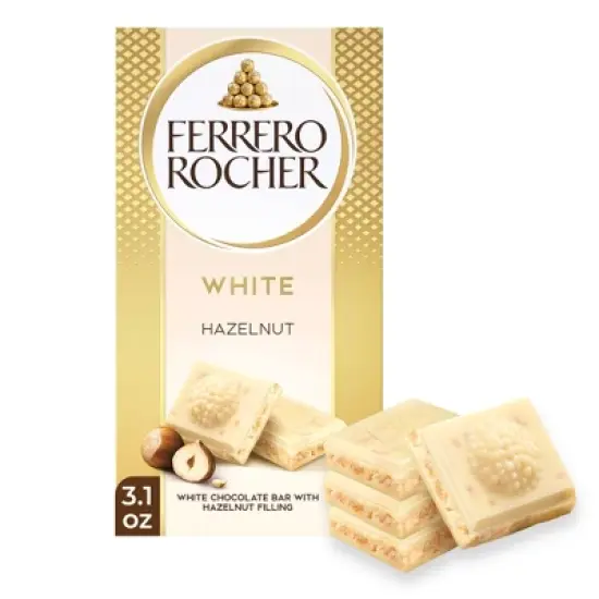 Ferrero Rocher White Chocolate Hazelnut Candy Bar - 3.1oz image {5}