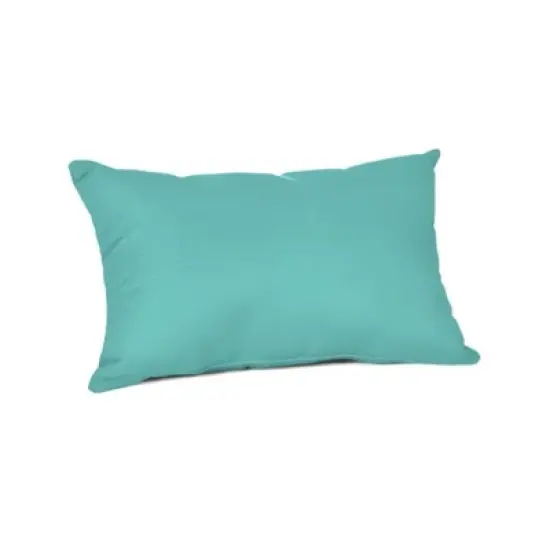 Casual Cushion Solid Sunbrella Fabric 1-Piece Indoor/Outdoor Lumbar Pillow, 19"W x 12"L image {2}