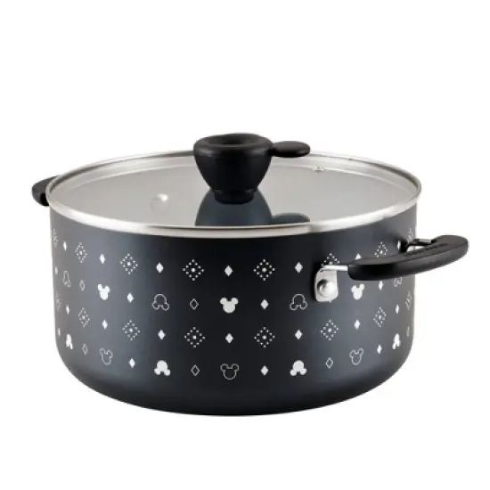 Farberware Disney Monochrome 5.5qt Ceramic Nonstick Stockpot with Lid Black: Dishwasher-Safe, Gas & Electric Compatible image {10}