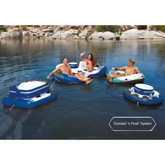 Intex River Run Single Inflatable Lake Floating Water Tube Lounger, Color Varies image {4}