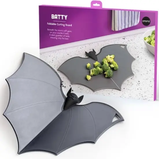 Ototo Batty Foldable Plastic Cutting Board Gray image {1}