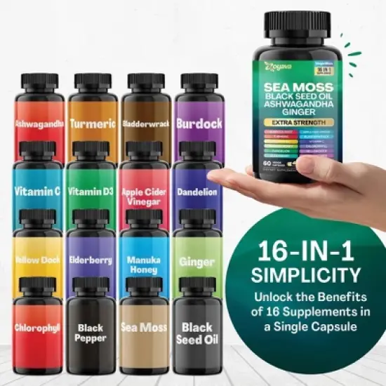 Zoyava Sea Moss All-in-One Supplement - Magic Moss, 60ct image {3}