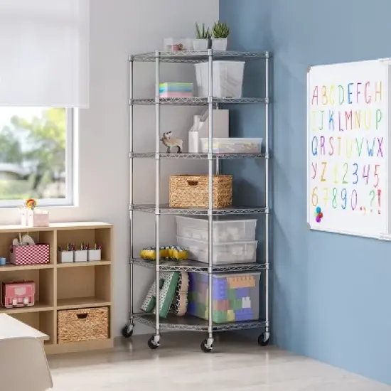 Seville Classics 2 pk 13.25" Natural Water Hyacinth Handwoven Storage Baskets image {2}