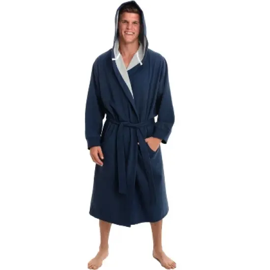 Mens Warm Sweatshirt Cotton Robe with Hood image {6}