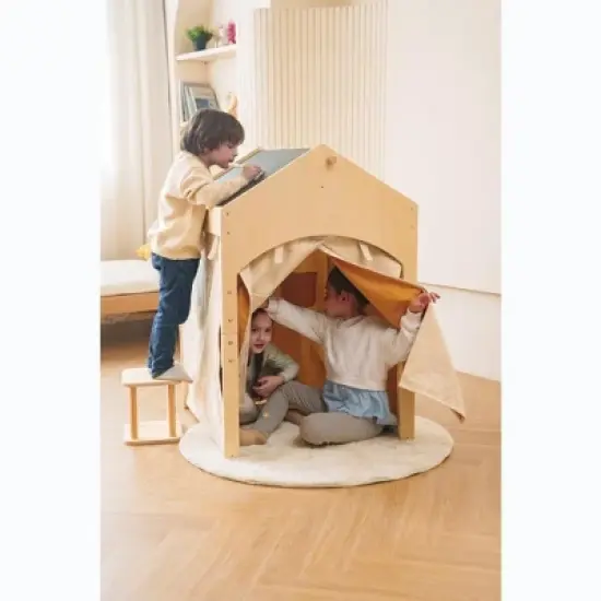 Ash - Wood Adjustable Learning Tent with Desk and Chair image {11}
