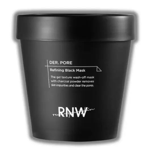 RNW DER. PORE Refining Black Mask | A gel texture wash-off mask containing Charcoal Powder to remove skin impurities - (6.7 oz) image {5}