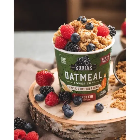 Kodiak Cakes Protein-Packed Single-Serve Oatmeal Cup Maple & Brown Sugar - 2.12oz image {1}