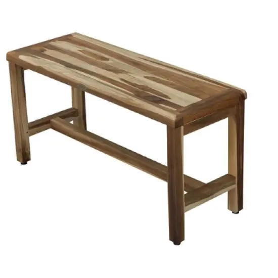 EcoDecors&reg; Eleganto&reg; 36" Teak Wood Shower Bench in EarthyTeak Finish image {1}