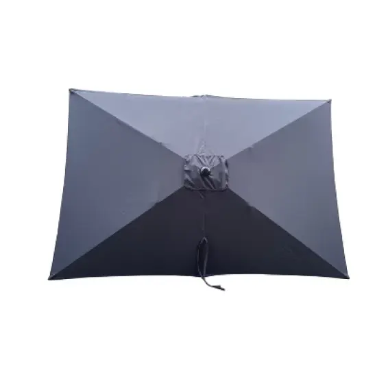 CAVINAS 6x9 FT Cantilever Patio Umbrella, Waterproof and Windproof Design with Crank, Beach Umbrella, without Base image {3}