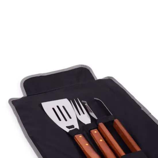 NFL Los Angeles Chargers Picnic Time 3pc BBQ Tote and Tools Set - Black image {4}