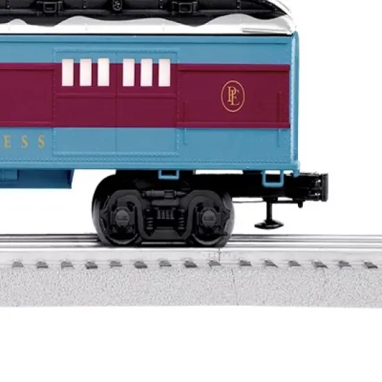 Lionel Trains The Polar Express Letters to Santa Mail Car with Snow Covered Roof, Interior Illumination, and Operating Couplers, Blue/Red image {3}