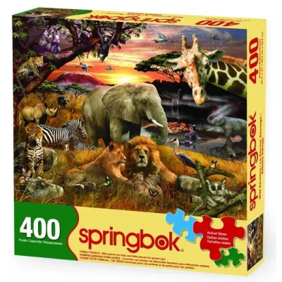 Springbok Wild Savanna Jigsaw Puzzle - 400pc image {1}