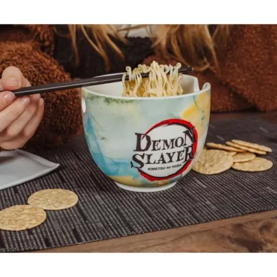 Surreal Entertainment Demon Slayer Cast Dinnerware Set | 18-Ounce Ramen Bowl with Chopsticks image {4}
