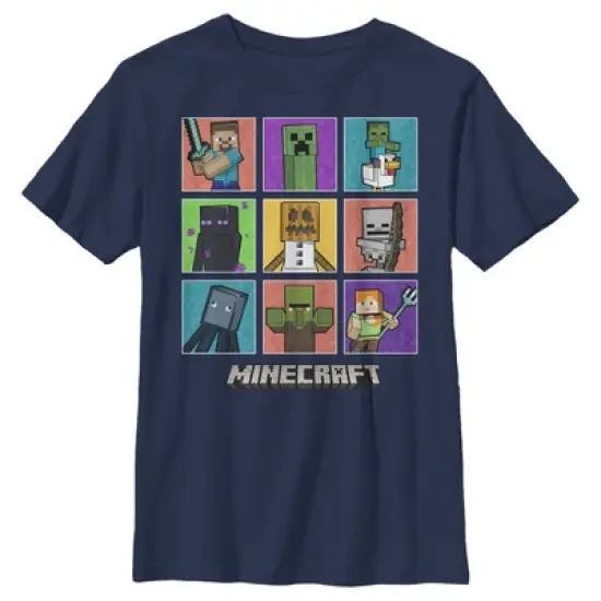 Boy's Minecraft Character Boxes T-Shirt image {3}