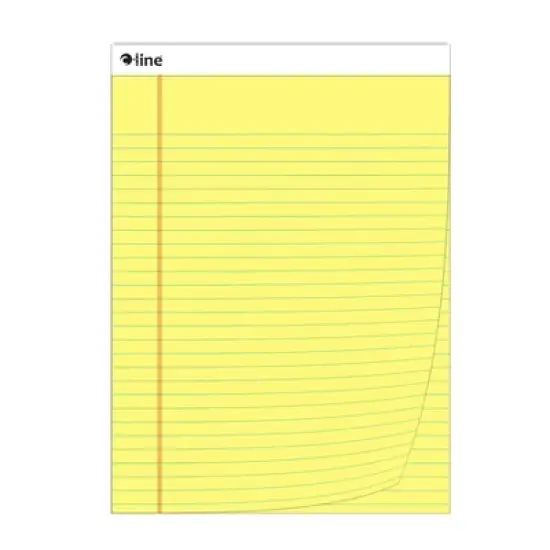 C-Line&reg; Legal Pad, Wide Ruled, Yellow, 50 Sheets, Pack of 12 image {1}
