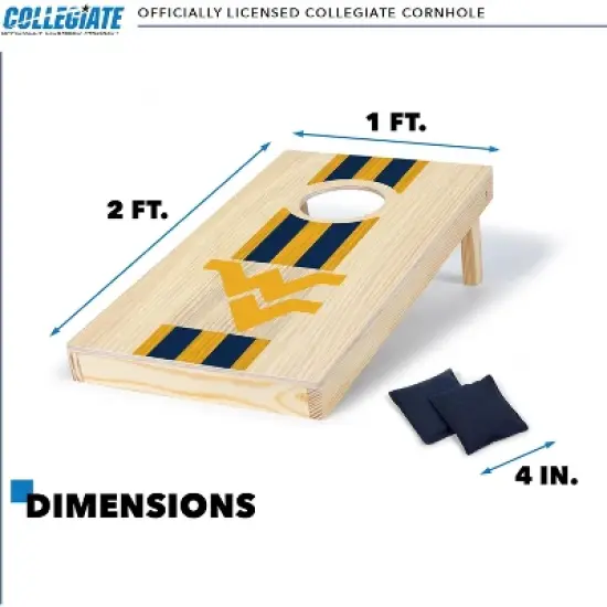 NCAA West Virginia Mountaineers 1'x2' Wood Cornhole Set image {4}